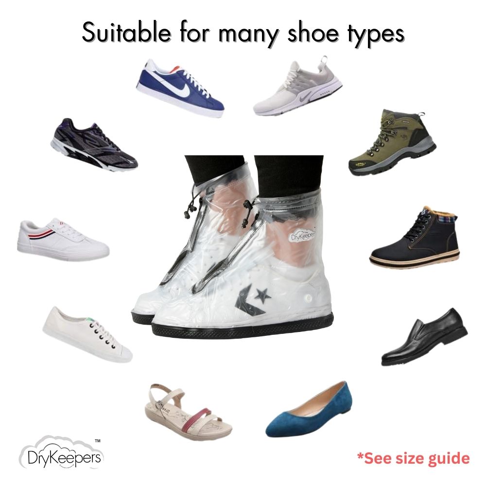 DryKeepers Waterproof Shoe Covers - Clear - ♥️