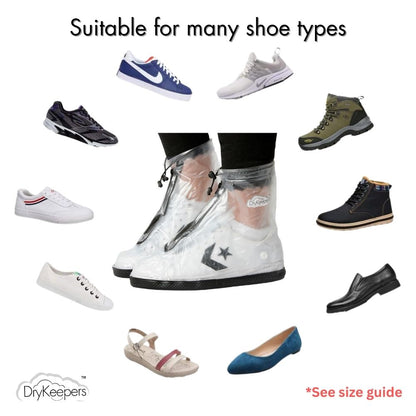 DryKeepers Waterproof Shoe Covers - Clear - ♥️