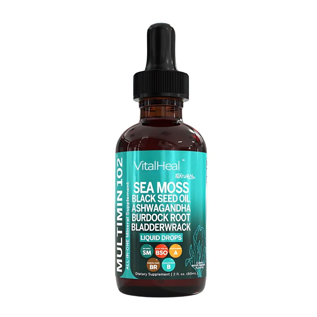 Sea Moss Liquid Drops with Black Seed Oil for Ultimate Wellness Support