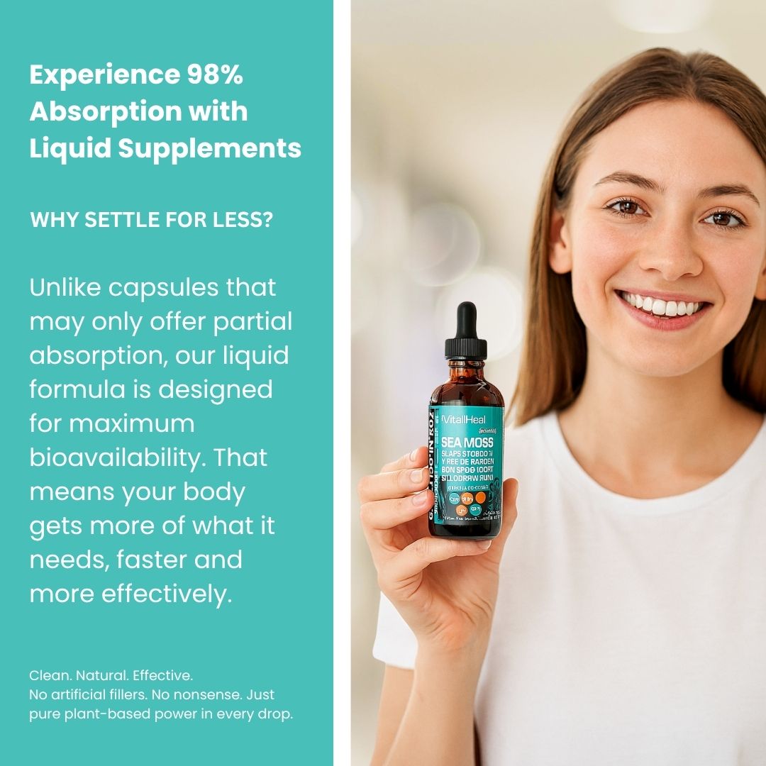 Sea Moss Liquid Drops with Black Seed Oil for Ultimate Wellness Support