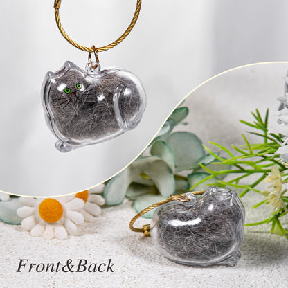 Cat Hair Memorial Keychain 🐾